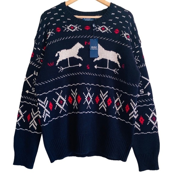 POLO RALPH LAUREN Weather Vane Wool-Silk Jumper Pullover Sweater Size XL NWT - Picture 5 of 9